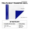 TransOurDream Tru-PU Heat Transfer Vinyl Roll, 12'' x 5ft Matte