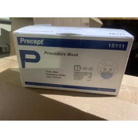 Precept 15111 earloop Procedure Mask Level 1 Blue color Case of 10 Boxes