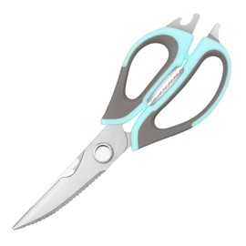 Multi Functional Heavy-Duty Kitchen Scissors, Sharp Blades, Detachable, Easy to Clean, Suitable for Cutting Meat, Fish, Vegetables and More (Blue Gray)