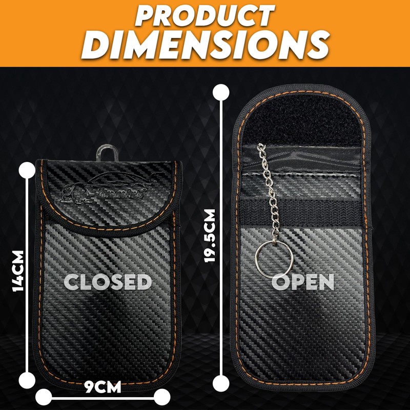 Xtremeauto Car Key Signal Blocker Pouch 2 Pack - Faraday