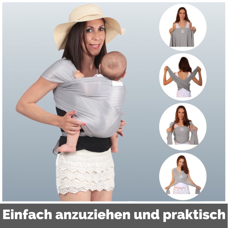 Amarsupiel Water Baby Carrier Quick-Drying Oekotex Waterproof Colour Grey