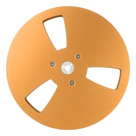 1/4 7 Inch Empty Tape Reel 3 Holes Wind Resistance Holes Open Reel Sound Takeup Reel for Recording Nab Gold