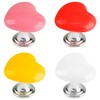 Luckious 4 PCS Heart Shaped Toilet Flush Button Versatile Press