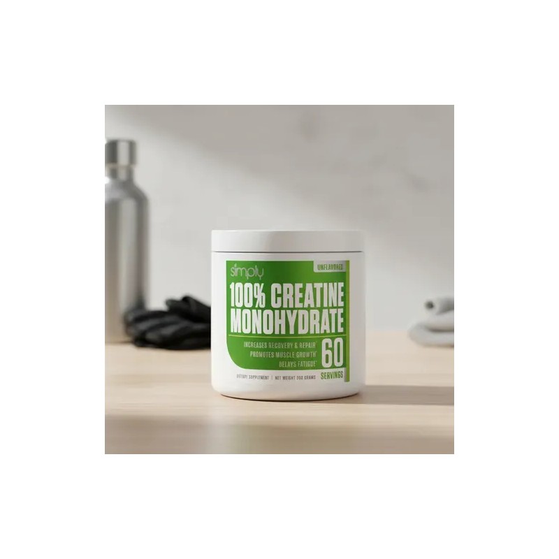 Simply 100 Creatine Monohydrate Unflavored 300g 60serv Sfn