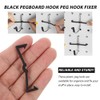 50pcs Storing Black Locks Plastic Clip Portable Pegboard Clips Organizer