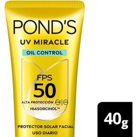 🌞 POND'S Protector Solar Facial UV Miracle Oil Control | FPS 50 | Con Niasorcinol™ | Control de Grasa y Brillo | Piel Grasa | 100ml