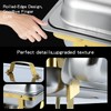 Chafing Dish Set with Gold Frame, 9 Qt Stainless Steel