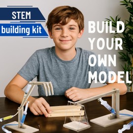 PATHFINDERS STEM Kit- Hydraulics 4-in-1– Build 4 Hydraulic Machines | Engineering Model Kit for Kids 8+ | Educational Science Toy | Learn Physics & Mechanics | Wooden DIY Project