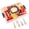 CAWIU Charcuterie Board with Lid and Handle - Portable Travel