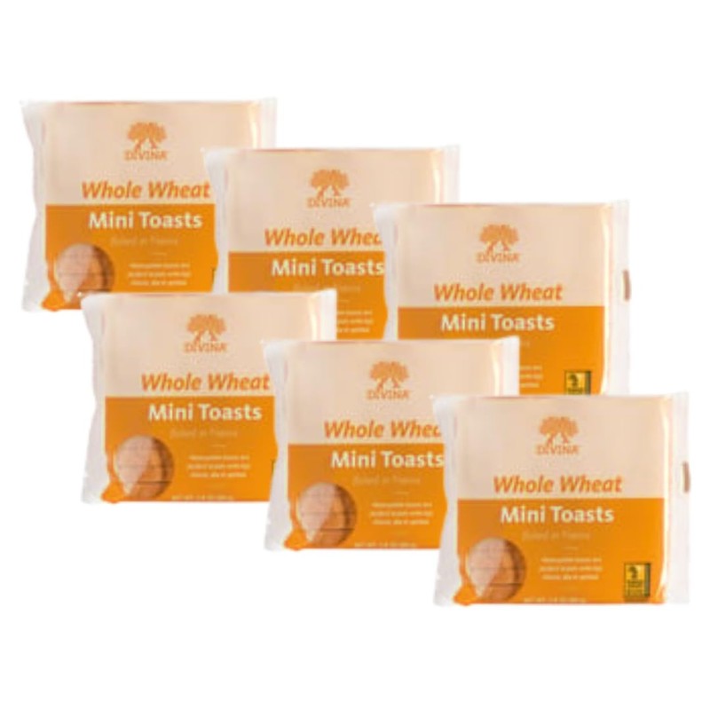 DIVINA Mini Toasts, 2.80 Oz. (Whole Wheat 6-Pack)