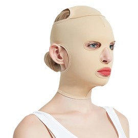 TOPINCN Correa de Lifting Facial Completo, Correa Lifting Facial, Faja Reductora Completa con Forma de V, para Mejillas y Mentón (M)