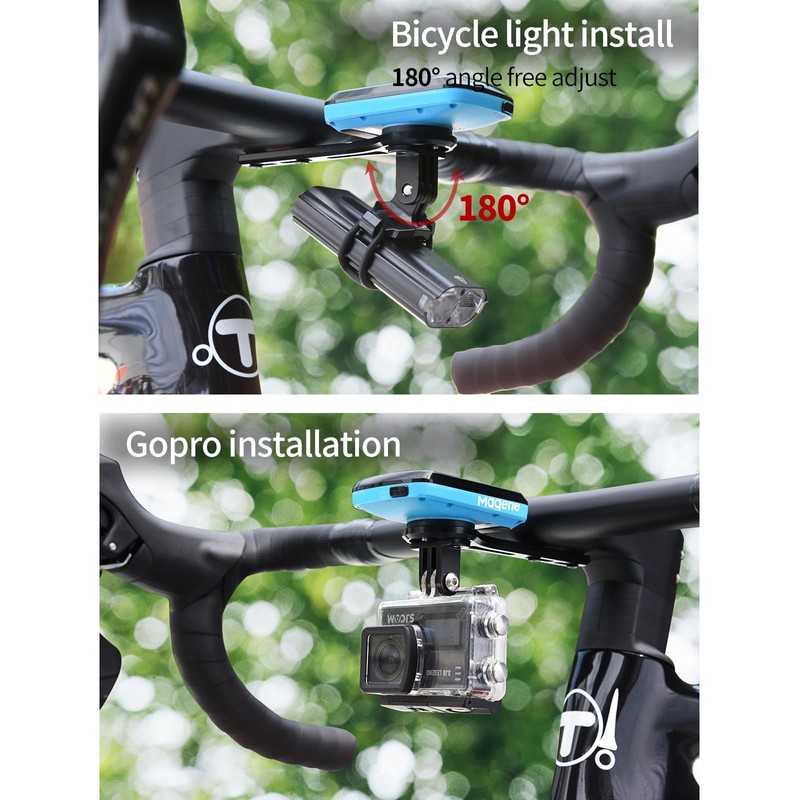 Wenbones Integrated Bicycle Computer Mount, Aluminium Alloy Bike Mount Out