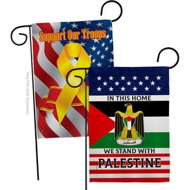 USA Decoration We Stand with Palestine Garden Flag Pack Support Cause Pray for Home Country International World Our Troops House Decoration Banner Small Yard Gift Double-Sided, Made in USA