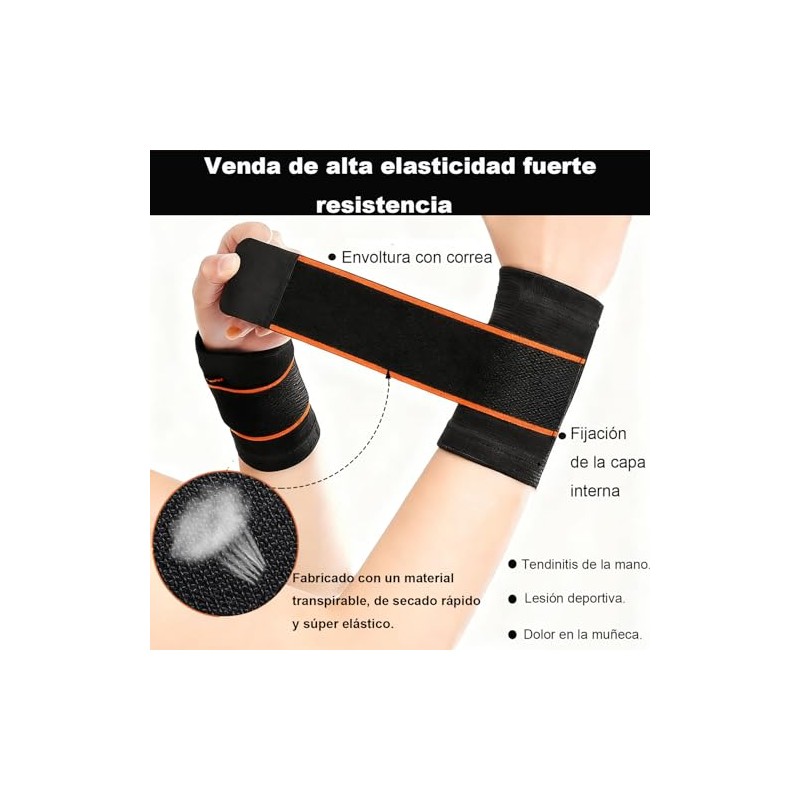 Lumbor37 Muñequeras Gym, Muñequera Ortopedica 2 Pack