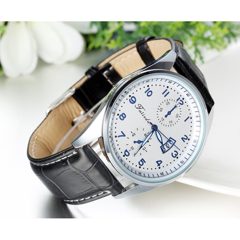 JewelryWe 2pcs Men's Classic Analog Display Quartz Wrist Watches with