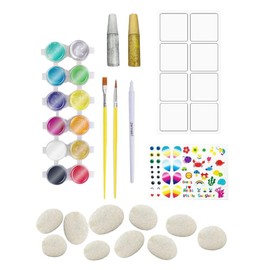 Jar Melo Rock Painting Craft Kit – Metallic Paints & Glitter Glue Set for Kids’ Creative Art Projects