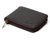 Mens Zip Around Genuine Leather Wallet RFID Blocking Black Brown