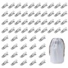 EPCDBBRT 60 Pieces Of Laundry Clips, 1 Piece Of Storage Bag, Stainless Steel Spring Clothespins, Windproof And Anti-Slip Clothespins, Metal Quilt Clips, Strong Clothesline Clips