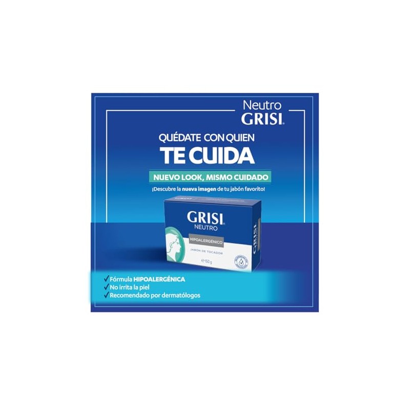GRISI, Cuadripack Jabón Neutro | Limpia y suaviza la piel
