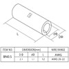Teansic 100 Pcs Non Insulated Butt Connectors AWG 26-22 Uninsulated