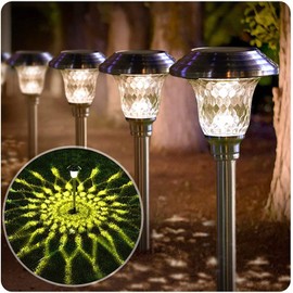 Beau Jardin 8 Pack Solar Pathway Lights Waterproof Landscape Path Lights,Supp...