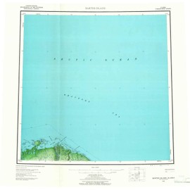 YellowMaps Barter Island AK topo map, 1:250000 Scale, 1 X 3 Degree, Historical, 1959, Updated 1965, 22.3 x 22.9 in - Polypropylene