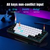 Snpurdiri 60% Wired Mechanical Gaming Keyboard, Ice Blue LED Backlit