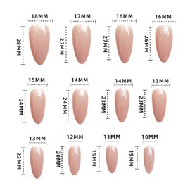 Christmas Press On Nails, Xmas Press On Nails Short Medium Short, Almond Coffin Press On Christmas Nails with Glue or Jelly Adhesive, Christmas Fake Nails for Women (Red 3, Medium)