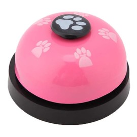 Namvo 2 Pcs Dog Door Bell Pet Training Press Bell Durable Iron Call Bell For Dog Toilet Training Interaction Bell For Indoor Outdoor Use Pink