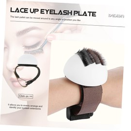 FOMIYES 2pcs Eyelash Extension Tray with Wrist Strap Lash Grafting Holder Efficient Tool for Professionals Beginners