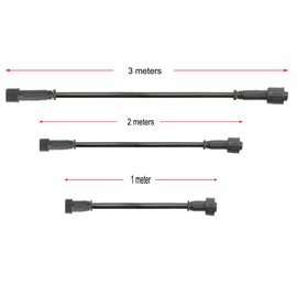 FVTLED Pack of 5, 2m 6.56ft 4Pin Extension Cable Wire with Male and Female Connectors at Both Ends for RGB Multi-Color LED Deck Light