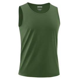 MAGNIVIT Tank Top Men UPF50+ Summer Muscle Sleeveless Shirts Cooling & Moisture Wicking Athletic Shirts Army Green 2XL