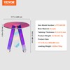 VEVOR Round Iridescent Side Table, Acrylic End Table, Clear Rainbow
