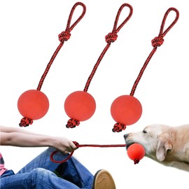 TUBAWD 3Pcs Dog Ball on Rope, Ball on A Rope for Dogs, Ball on A Rope for Dogs, Ball on Rope Dog Toy, Interactive Balls on A Rope Dogs Toy, Flirt Pole Attachment for Active Dogs