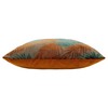 Paoletti Palm Grove Cushion Cover, Velvet, Teal/Rust, 50 x 50cm