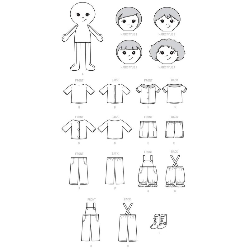 Simplicity Stuffed Doll Clothes Sewing Patterns