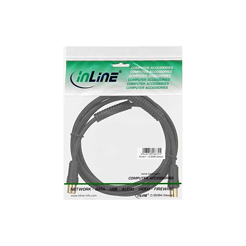 InLine 69450p 0.5 m Black – COAXIAL CABLE, COAXIAL (IEC