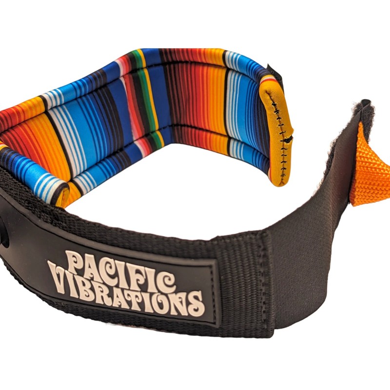 Pacific Vibrations Longboard Ankle leash 9ft Lime 7mm double swivel