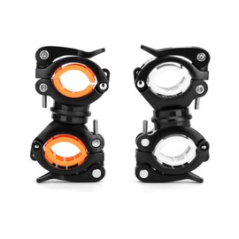 QWORK Pack of 2 Bicycle Light Holders, 360° Rotatable Light Holder, for Mountain Bike, Outdoor Riding