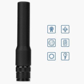 Yoidesu Radio Antenna BNC Male 144/430MHz Silicone Soft Dual Band Mobile Ham Radio Short Antenna for Series Series Serie(Black)