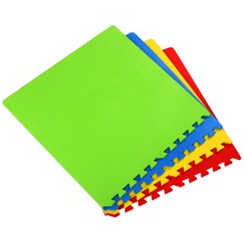 BalanceFrom Kid's Puzzle Exercise Play Mat with EVA Foam Interlocking Tiles, 4 Colors (16 Tiles), All