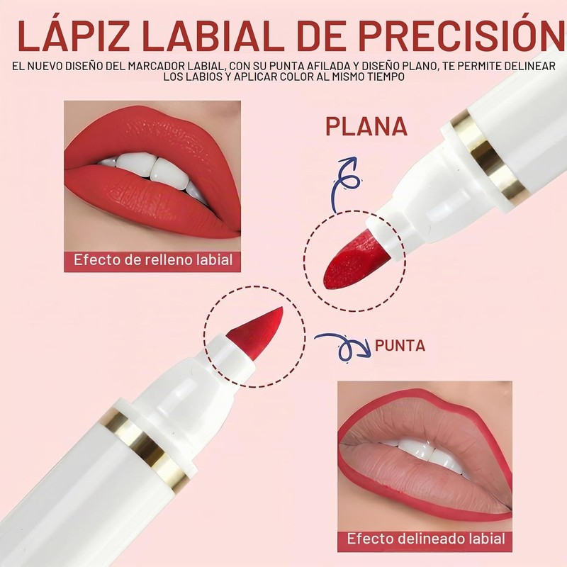 Erinde Lápiz Delineador de Labios Líquido, Resistente al Agua,#E01