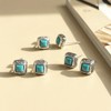 Turquoise Earrings, Vintage Small Stud Earrings for Men with 925