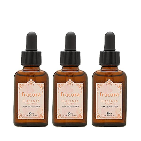 Fracora Placenta Extract Undiluted Solution 1.0 fl oz (30 ml), Set of 3