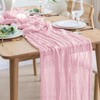 Pink Table Runner, Blush Pink Cheesecloth Table Runner, 90x300cm Rustic