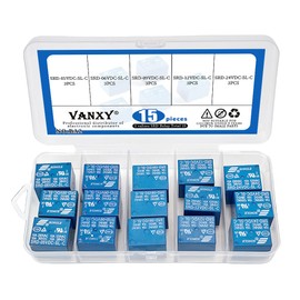 5Values*3Pcs=15Pcs Power Relay Kits 5 Pins DC SRD-05VDC-SL-C SRD-06VDC-SL-C SRD-09VDC-SL-C SRD-12VDC-SL-C SRD-24VDC-SL-C PCB Relay 5V 6V 9V 12V 24V