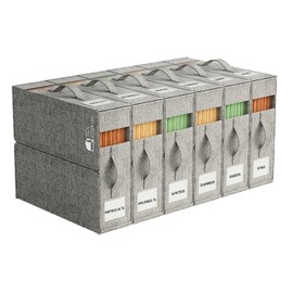 ZenStorage 6Pack Sheet Organizers and Storage - King/Queen Size Sheet Storage Organizer with Window, Foldable & Dustproof Sheet Organizer for Linen Closet for Summer Blankets & Sheet Sets,Grey