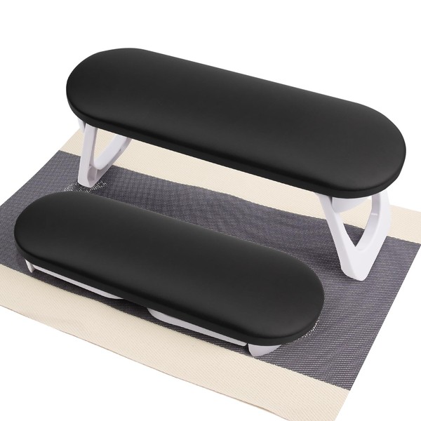 Beloving Arm Rest for Nails Tech, Foldable PU Leather Manicure
