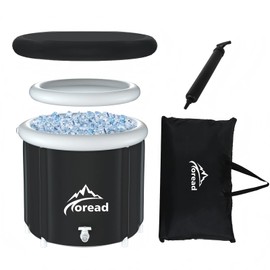 TOREAD XL Ice Cold Bath Tub-87gal Portable Cold Plunge Tub with Carry Bag for Athletes-Foldable Cold Therapy Bathtub Outdoor for Sports Muscles Recovery