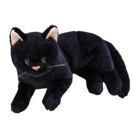JINGHUIYAOXI Cute cat Plush Toys, pet Animal Stuffed Toys, Children's Gifts, (Black)